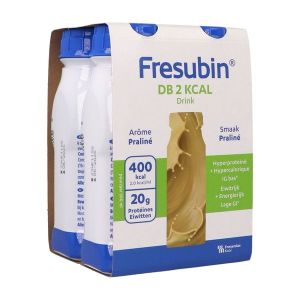 FRESUBIN DB 2 KCAL DRINK Denrée alimentaire destinée à des fins médicales spéciales, arôme praliné, 200 ml x 4