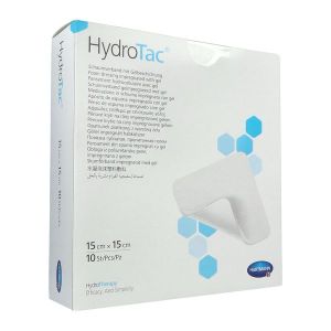 HYDROTAC Pansement hydrocellulaire, hydroapaisant, non adhésif, 15 cm x 15 cm (ref. 685840), bt 10