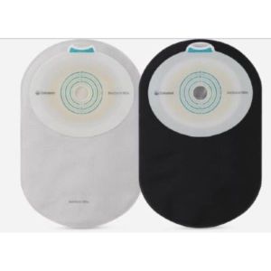 SENSURA MIO VISIO POCHE FERMEE MAXI Poche fermée système 1 pièce, à découper, textile neutre opaque, noir, diamètre 40 mm à 45 mm (ref. 197199), bt 30