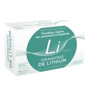 Granions De Lithium 1 Mg/2 Ml Solution Buvable En Ampoule B/30