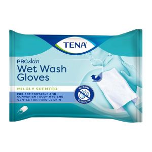 TENA WET WASH GLOVE GANT DE TOILETTE A USAGE UNIQUE SACHET DE 8