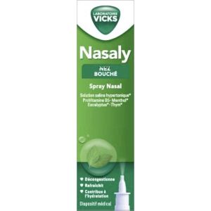 VICKS NASALY NEZ BOUCHE SPRAY NASAL Spray nasal, dispositif médical, spray 20 ml