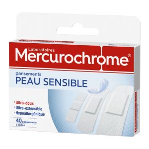 Mercurochrome Pansements Peau Sensibles X40