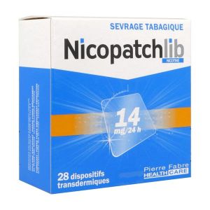 Nicopatchlib 14 Mg/24 Heures (Nicotine) Dispositif Transdermique Dispositif Transdermique En Sachet (Papier / Polyester / Aluminium / Resine De Copoly