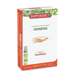 Superdiet Ginseng Bio - coffret 20 ampoules de 15 ml
