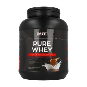 PURE WHEY Poudre, préparation hyperprotidiques pour boisson saveur double chocolat, pot 750 g