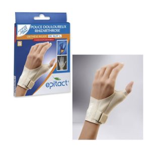 Epitact Orthese De Pouce De Nuit Thermoformable - Main Droite Beige Tm 1