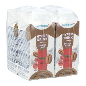 NUTRISENS HYPERDRINK HP HC 2 KCAL Denrée alimentaire destinée à des fins médicales spéciales, café, 200 ml x 4