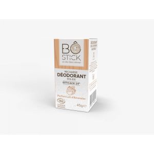 Bo stick Recharge déodorant solide 24h lait d'Amandier - 50 g