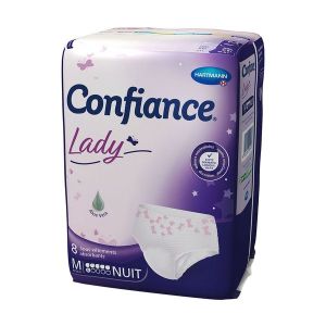 CONFIANCE LADY ABSORPTION 6 G NUIT SOUS - VETEMENT Slip absorbant jetable, hypoallergénique pour incontinence urinaire, femme, nuit, (ref. 915 567) me