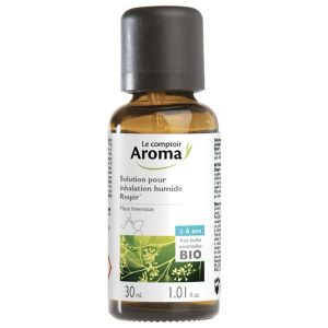 LE COMPTOIR AROMA BIO COMPOSITION POUR INHALATION RESPIR' Solution pour inhalation aux huiles essentielles bio, fl 30 ml