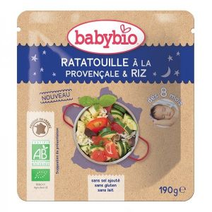 Babybio Rattatouille A La Provencale Riz Puree Poch 190 G 1