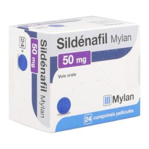 MYLAN SILDENAFIL 50 MG BOITE DE 24 COMPRIMES