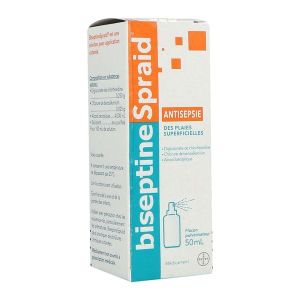 Biseptinespraid Solution Pour Application Cutanee 1 Flacon(S) Pulverisateur(S) Polyethylene De 50 Ml