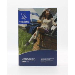 Venoflex Fast Lin Classe 2 Chaussettes Femme Lignes Noires T2 Normal 2