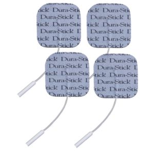DURA STICK NERVE FIL BLUE GEL Electrode autocollante repositionnable et réutilisable souple carrée, sachet 4