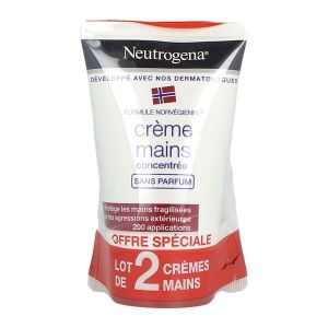 Neutrogena Crème Mains Apaisante Sans Parfum Lot de 2 x 50 ml