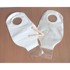 COMBIHESIVE 2S POCHE OUVERTE VIDABLE Poche ouverte, vidable, système 2 pièces, petite taille, diamètre 45 mm (ref. 401663), bt 10