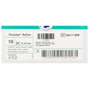 FLEXIMA ACTIVE O'CONVEX ROLL'UP MAXI Poche vidable système 1 pièce, protecteur cutané convexe souple à découper, (ref. 4621716FR), bt 10