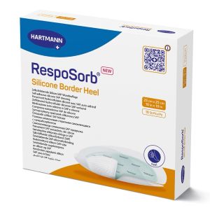 HARTMANN RESPOSORB SILICONE BORDER HEEL PANSEMENT BOITE 25*25 CM 10