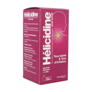 HELICIDINE SANS SUCRE Sirop 10 %, boîte 1 flacon 250 ml