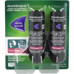 Nicorette Spray Fruits Rouges 1 Mg/Dose Solution Pour Pulverisation Buccale B/2