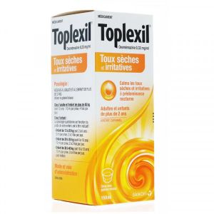 TOPLEXIL 0,33 MG/ML SIROP 1 flacon(s) en verre brun de 150 ml avec gobelet doseur polypropylène