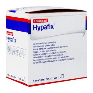 HYPAFIX Bande adhésive multiextensible, hypoallergénique, microporeuse, 10 m x 5 cm, rouleau (ref. 71444-01), unité