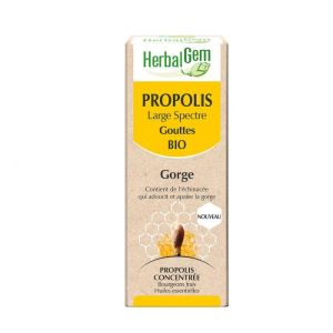 HerbalGem Propolis large spectre BIO - flacon gouttes 15 ml