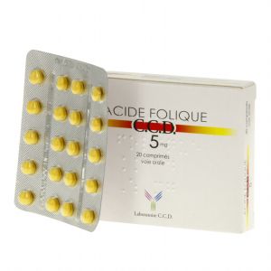 ACIDE FOLIQUE CCD 5 mg comprimés B/20