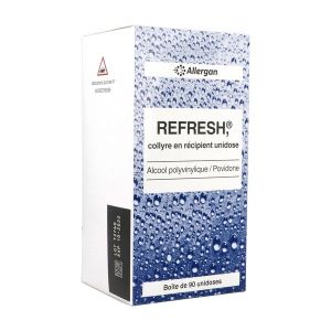 REFRESH Collyre, boîte 90 récipients unidoses 0,4 ml