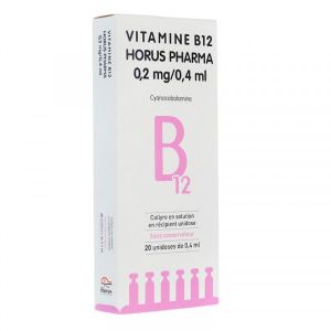 Vitamine B12 Horus Pharma 0,2Mg/0,4 Ml Collyre En Solution En Recipient Unidose B/20