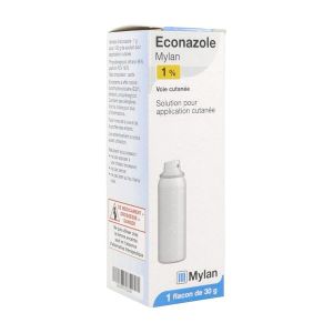 ECONAZOLE VIATRIS Solution pour application cutanée 1 %, flacon 30 g