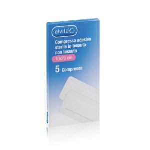 Alvita Pansement Adhesif Sterile Avec Compresse Centrale Boite 10*20 Cm 5