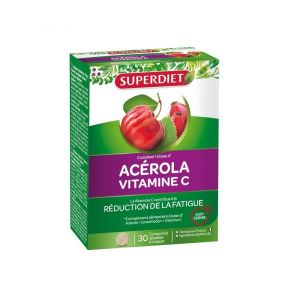 Superdiet Acérola vitamine C - 30 comprimés sécables à...