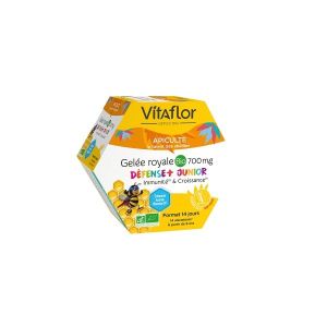 Vitaflor Gelée Royale Bio 700 mg Défense+ Junior 14 Unicadoses