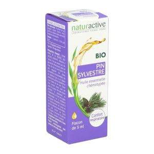 NATURACTIVE HUILE ESSENTIELLE CHEMOTYPEE BIO Huile essentielle, complément alimentaire à base de pin sylvestre, fl 5 ml