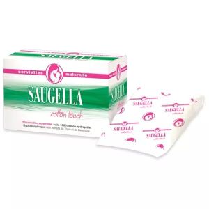 Saugella Cotton Touch Serviettes Maternite X10