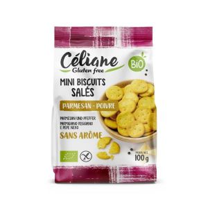 Celiane Crackers Parmesan AP poivre - 100 g