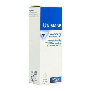 Pilège Unibiane Vitamine K2 Ménaquinone-7 Flacon de 20 ml - 450 gouttes
