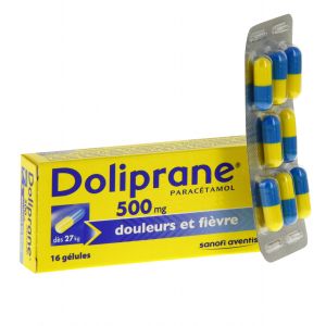 DOLIPRANE 500 mg (paracétamol) gélules B/16