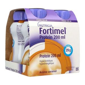 FORTIMEL PROTEIN 2.4 KCAL Denrée alimentaire destinée à des fins médicales spéciales, saveur caramel, 200 ml x 4