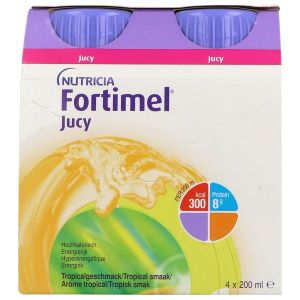 FORTIMEL JUCY 1.5 KCAL Denrée alimentaire destinée à des fins médicales spéciales, tropical, 200 ml x 4