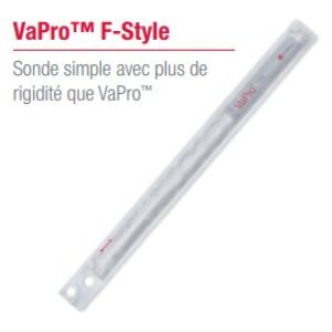 VAPRO F - STYLE Sonde vésicale hydrophile autolubrifiée, droite, type Nélaton, pour homme, CH 10, code couleur noir (ref. 7600104), bt 30