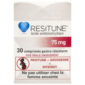RESITUNE Comprimé gastrorésistant 75 mg, flacon 30
