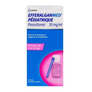 EFFERALGANMED PEDIATRIQUE Solution buvable 30 mg/ml, flacon 90 ml avec 1 seringue doseuse pour admin