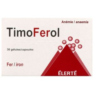 Timoferol (Sulfate Ferreux Acide Ascorbique) Gelules B/30