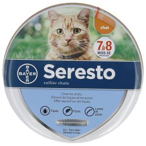 SERESTO COLLIER CHAT Collier antiparasitaire, antiétranglement pour chat, bt 1