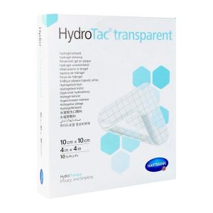 HYDROTAC TRANSPARENT Pansement hydrogel, non adhésif, stérile, 10 cm x 10 cm (ref. 685901), bt 10