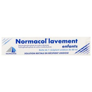 NORMACOL LAVEMENT ENFANT Solution rectale, boîte 1 récipient unidose 60 ml avec canule